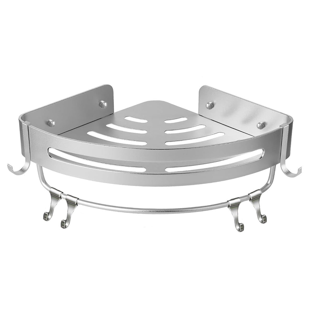 Wall-Mounted Bathroom Corner Shelf, Triangle Shower Storage Rack for Toiletries