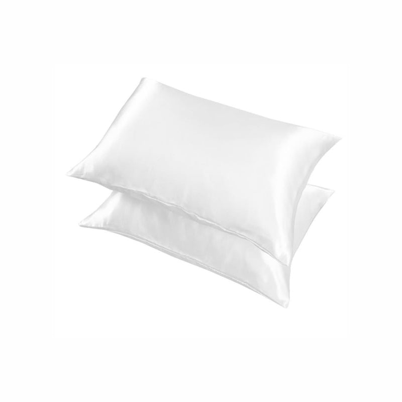 2 Pack Satin Pillowcases Solid Colour 51 x 66cm