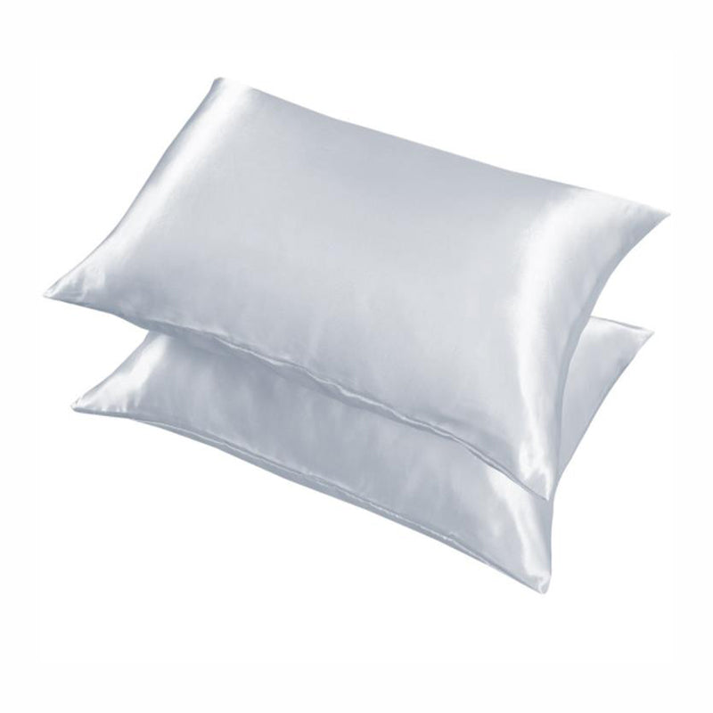 2 Pack Satin Pillowcases Solid Colour 51 x 66cm