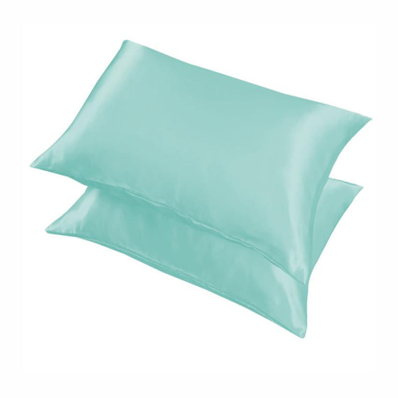 2 Pack Satin Pillowcases Solid Colour 51 x 66cm