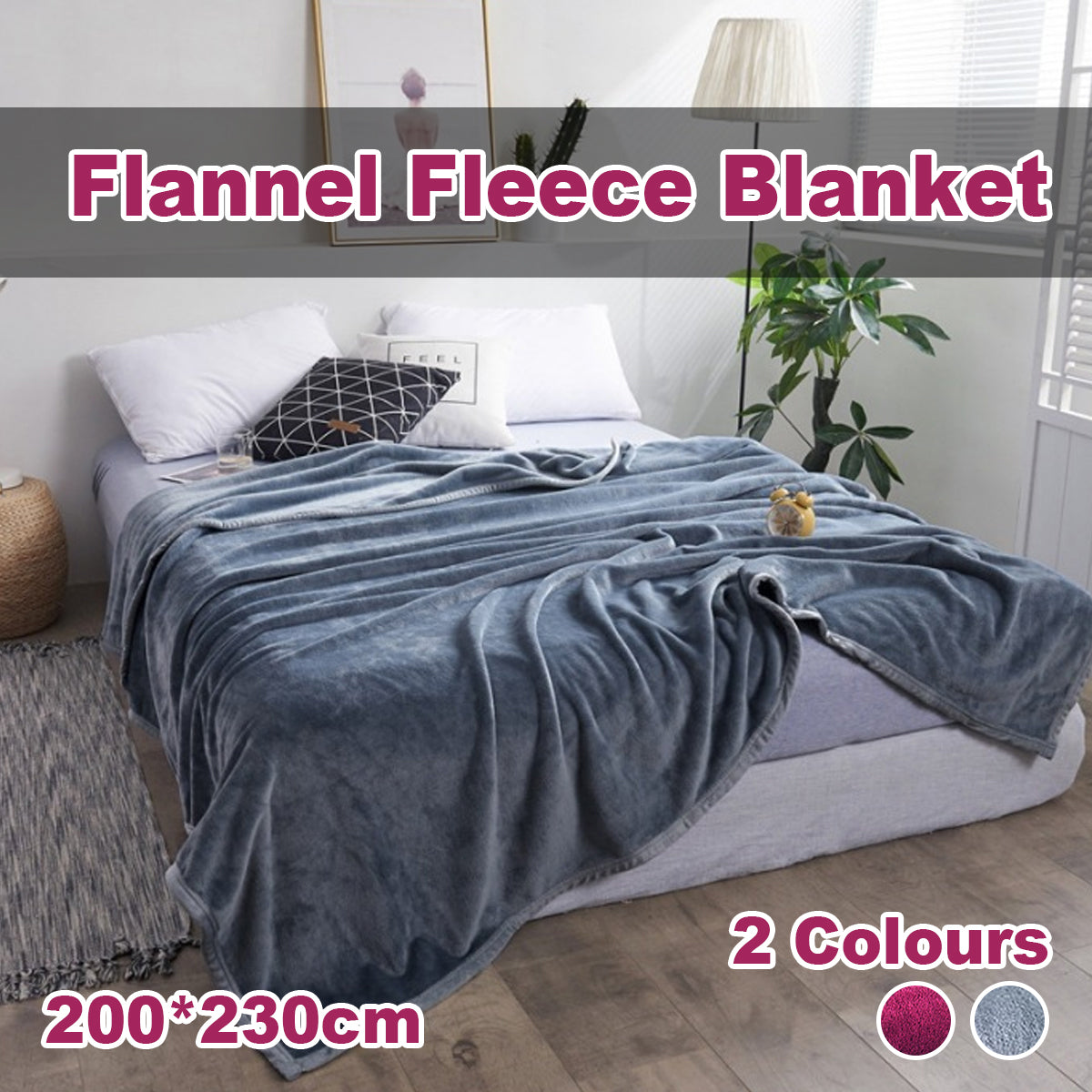 Soft Winter Flannel Fleece Blanket for Hotel and Home Use