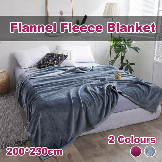 Soft Winter Flannel Fleece Blanket for Hotel and Home Use