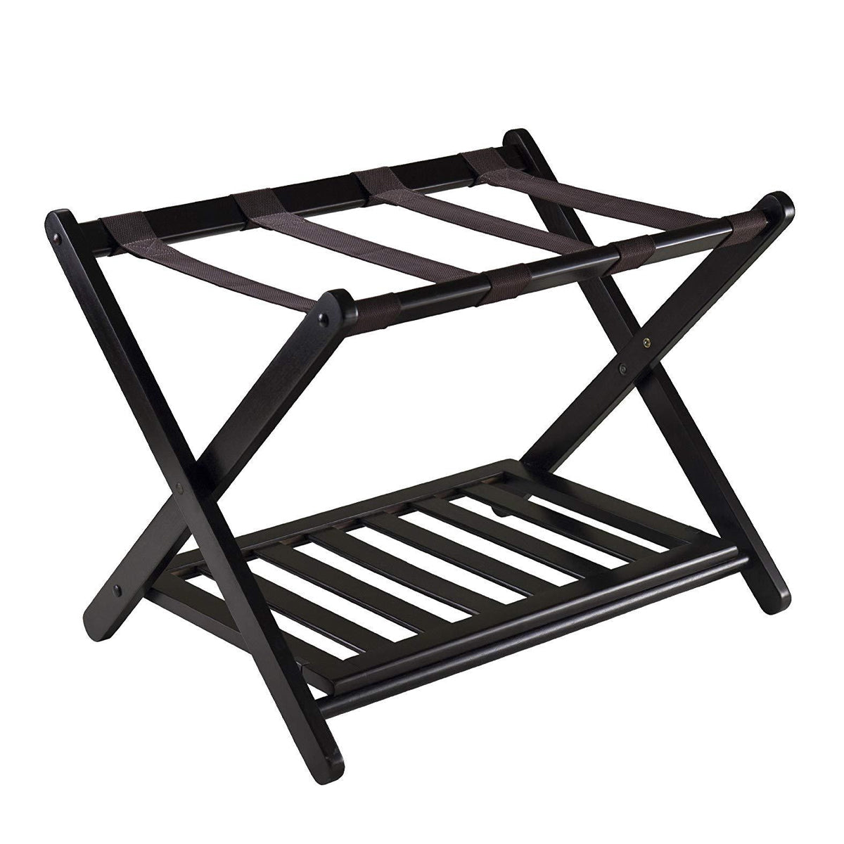 Foldable Bamboo Luggage Rack Hotel Room Portable Suitcase Holder Travel Rack