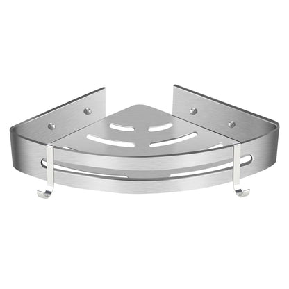 Wall-Mounted Bathroom Corner Shelf, Triangle Shower Storage Rack for Toiletries