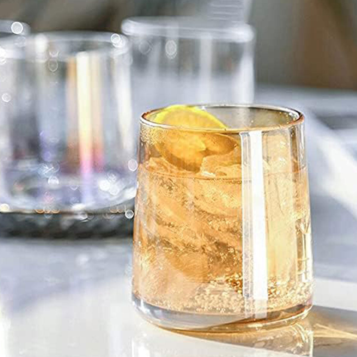 2PCS Hotel Glass Toothwash Cups Set for Gargling & Toothbrush Storage