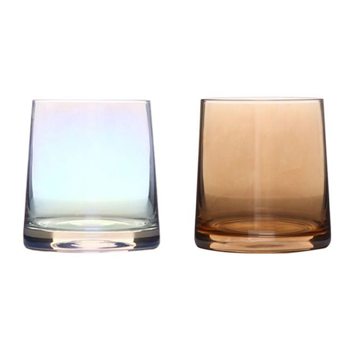 2PCS Hotel Glass Toothwash Cups Set for Gargling & Toothbrush Storage