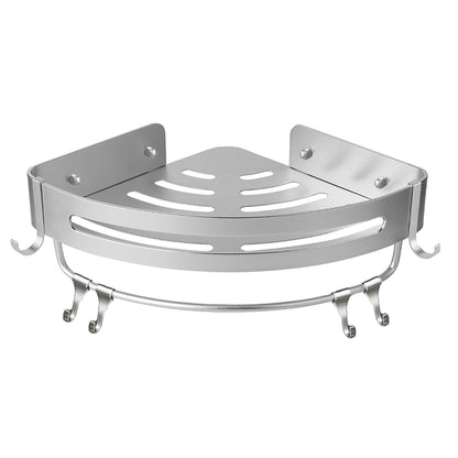 Wall-Mounted Bathroom Corner Shelf, Triangle Shower Storage Rack for Toiletries