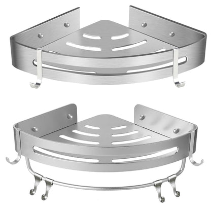 Wall-Mounted Bathroom Corner Shelf, Triangle Shower Storage Rack for Toiletries