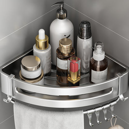 Wall-Mounted Bathroom Corner Shelf, Triangle Shower Storage Rack for Toiletries