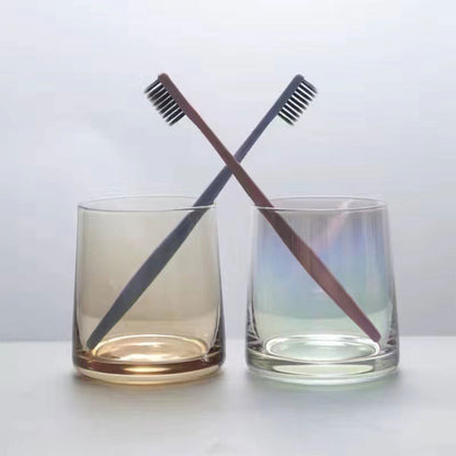 2PCS Hotel Glass Toothwash Cups Set for Gargling & Toothbrush Storage