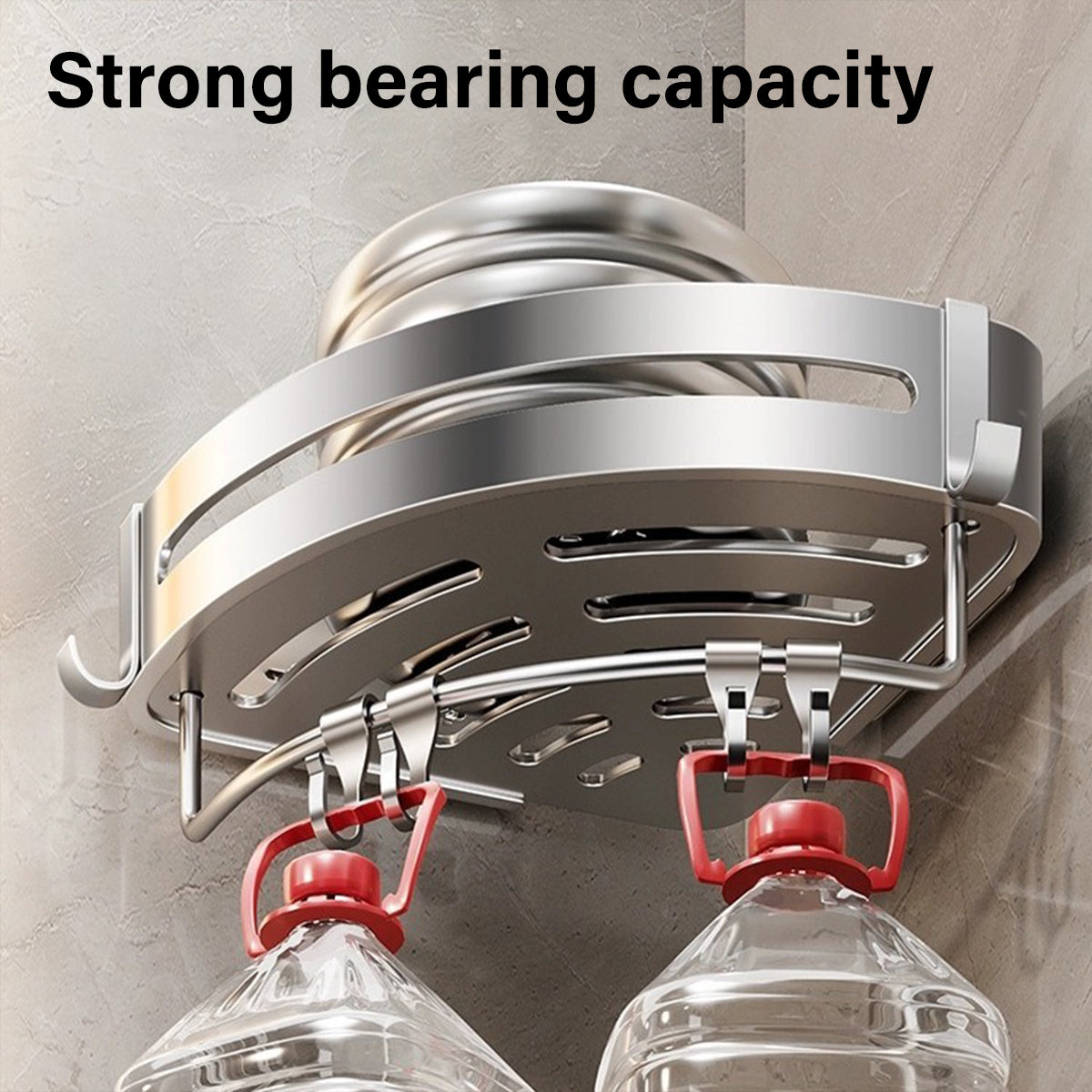 Wall-Mounted Bathroom Corner Shelf, Triangle Shower Storage Rack for Toiletries