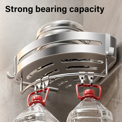 Wall-Mounted Bathroom Corner Shelf, Triangle Shower Storage Rack for Toiletries