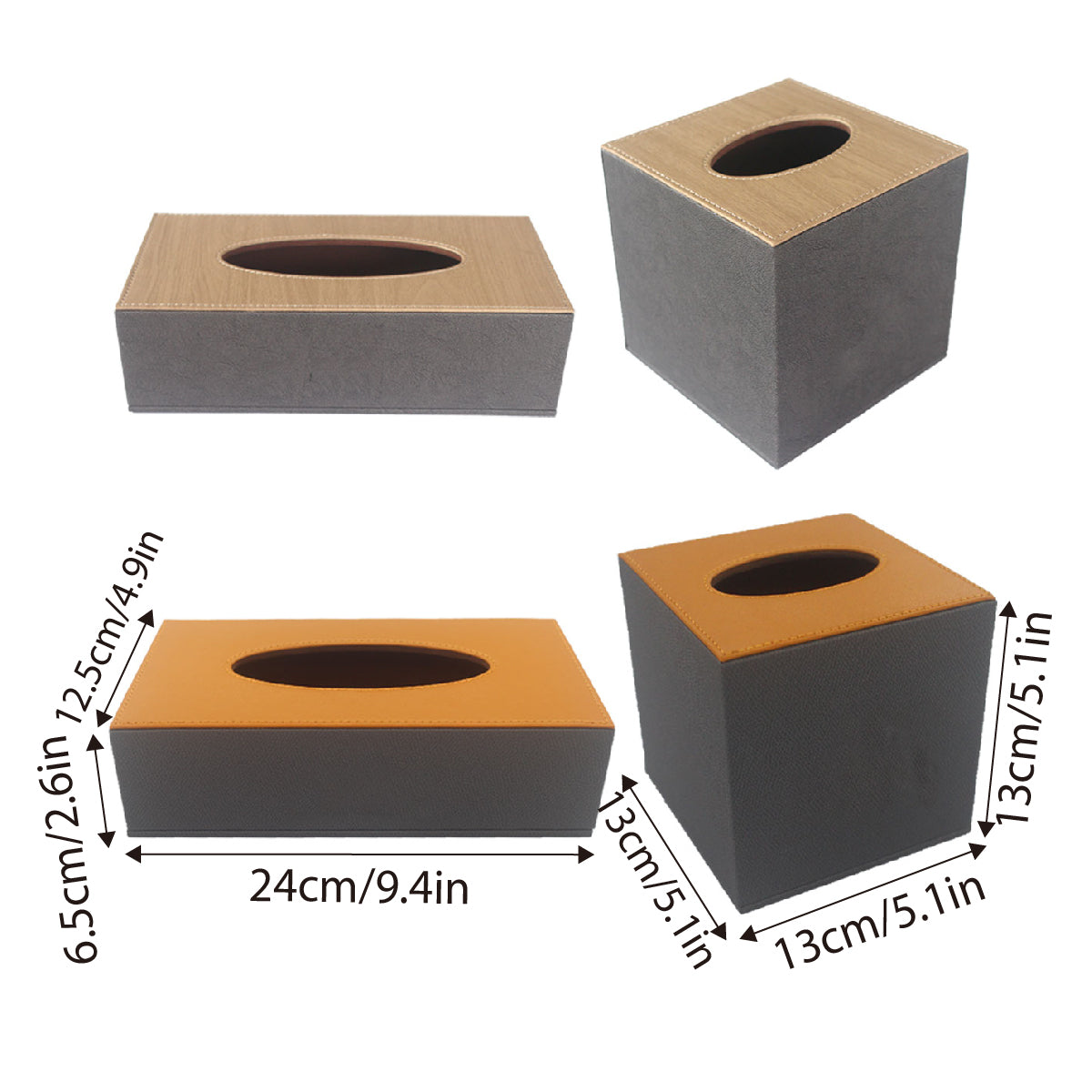 Leather Tissue Box Organiser for Hotel and Home