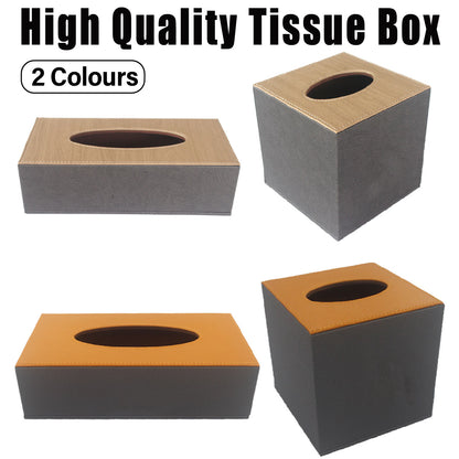 Leather Tissue Box Organiser for Hotel and Home