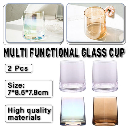 2PCS Hotel Glass Toothwash Cups Set for Gargling & Toothbrush Storage