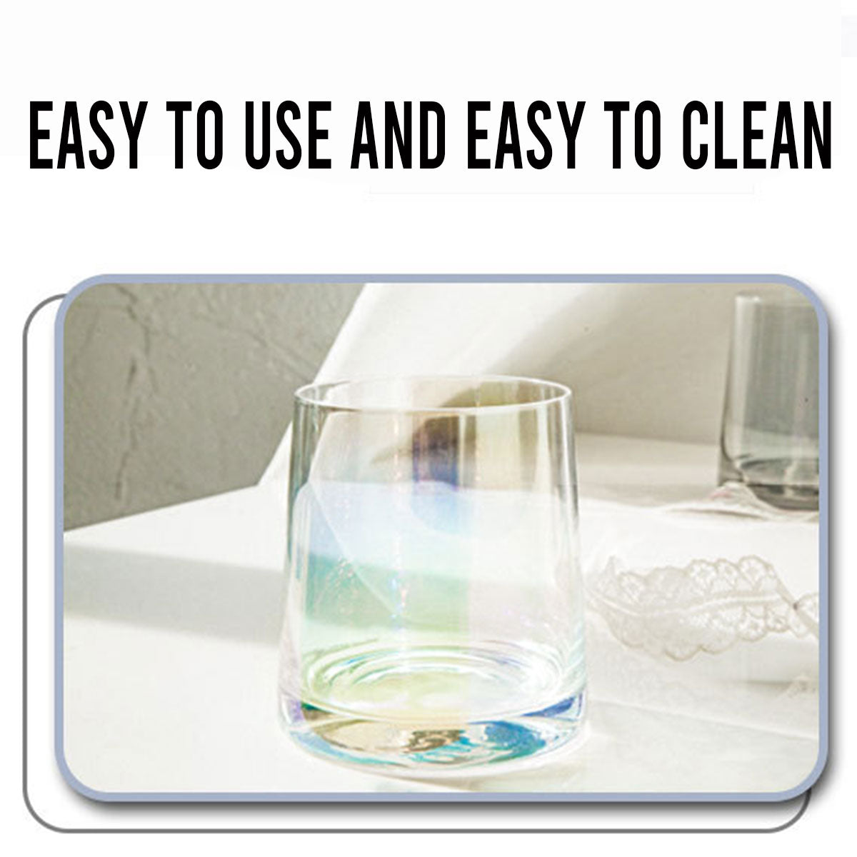 2PCS Hotel Glass Toothwash Cups Set for Gargling & Toothbrush Storage