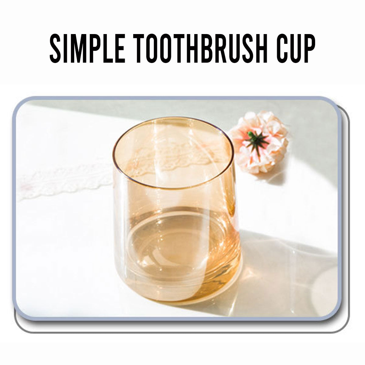 2PCS Hotel Glass Toothwash Cups Set for Gargling & Toothbrush Storage