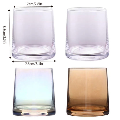 2PCS Hotel Glass Toothwash Cups Set for Gargling & Toothbrush Storage