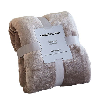 Thickened Flannel Coral Fleece Blanket for Office Sofa and Hotel