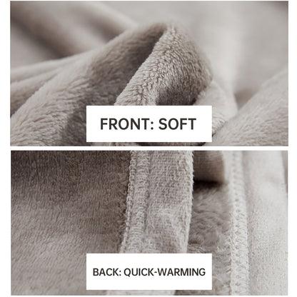 Thickened Flannel Coral Fleece Blanket for Office Sofa and Hotel