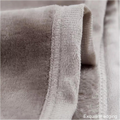 Thickened Flannel Coral Fleece Blanket for Office Sofa and Hotel