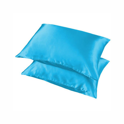 2 Pack Satin Pillowcases Solid Colour 51 x 66cm