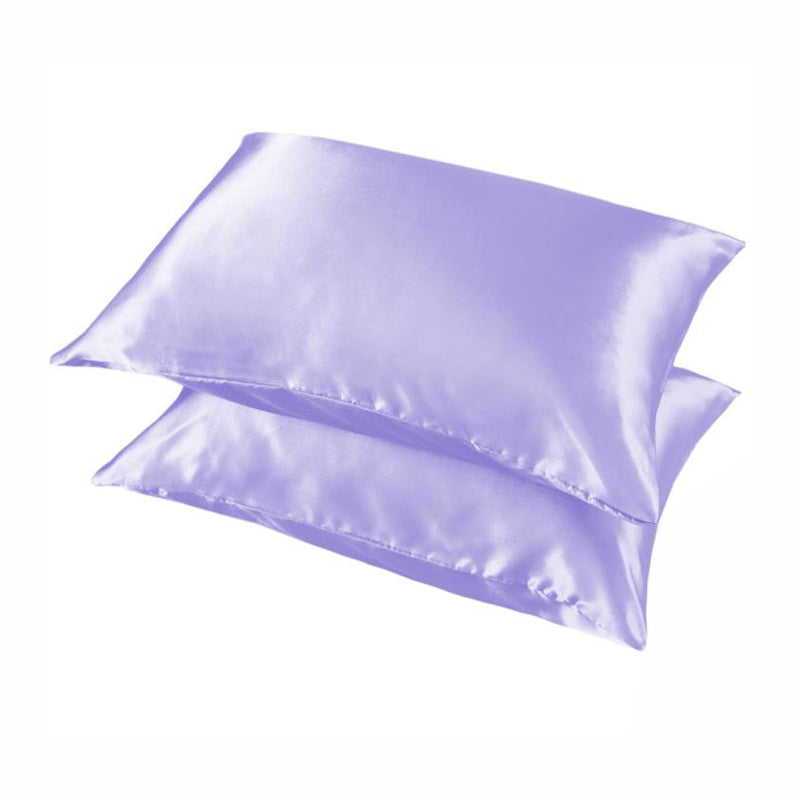 2 Pack Satin Pillowcases Solid Colour 51 x 66cm
