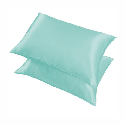 2 Pack Satin Pillowcases Solid Colour 51 x 66cm