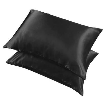 2 Pack Satin Pillowcases Solid Colour 51 x 66cm