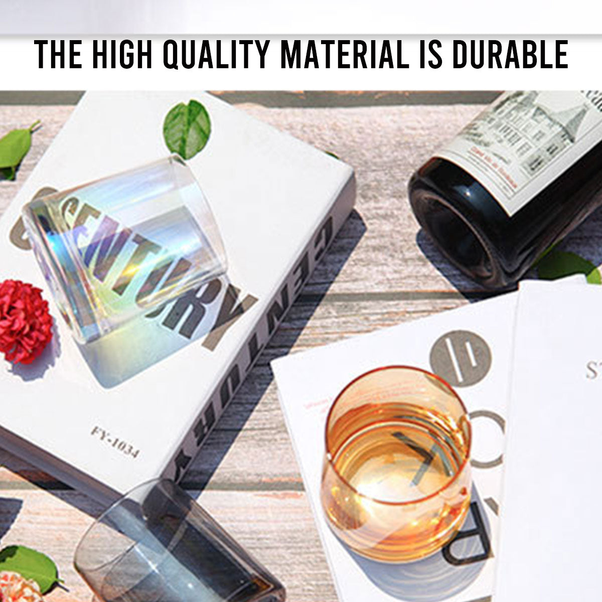 2PCS Hotel Glass Toothwash Cups Set for Gargling & Toothbrush Storage