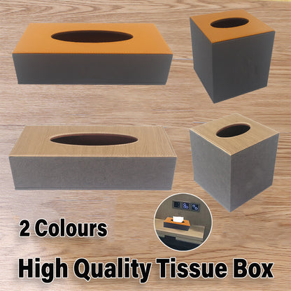Leather Tissue Box Organiser for Hotel and Home