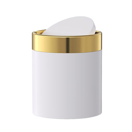 Mini Round Desktop Trash Can for Guest Room