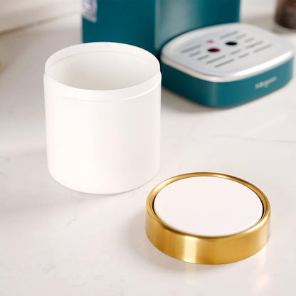 Mini Round Desktop Trash Can for Guest Room