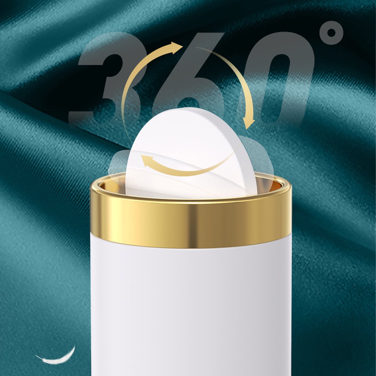 Mini Round Desktop Trash Can for Guest Room