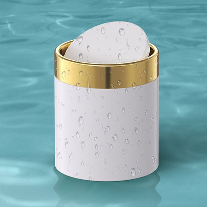 Mini Round Desktop Trash Can for Guest Room
